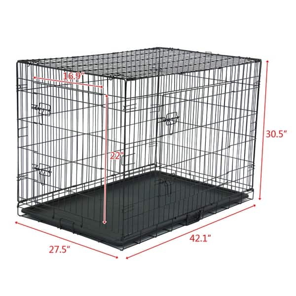 Pet Kennel Cat Cage Dog Folding Steel Crate Animal Wire Metal Playpen Bed Bath & Beyond 39877173