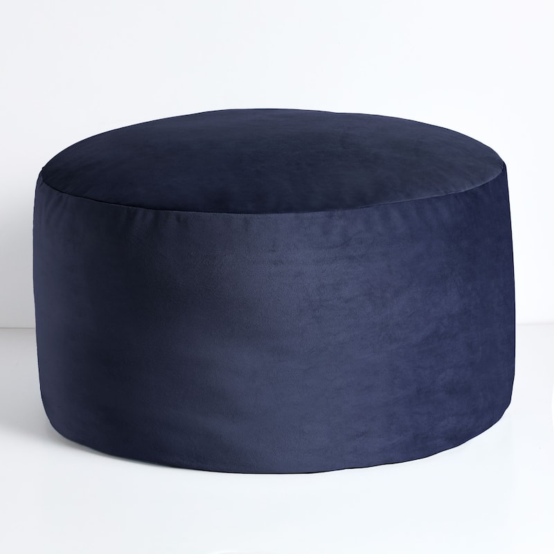 Sorra Home Solid Velvet Indoor Bean Pouf