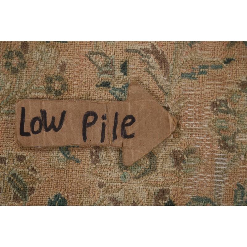 Hand Knotted Oriental 100% Wool Carpet Traditional Floral Peach Kashan Area Rug - 12' 5'' X 9' 5''