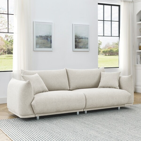 Deep Seat Sectional Sofa Set Straight Row Loveseat Living Room 3 Seat Fabric Upholstered Couch Single Sofa Chair with Pillow Bed Bath Beyond 39449874