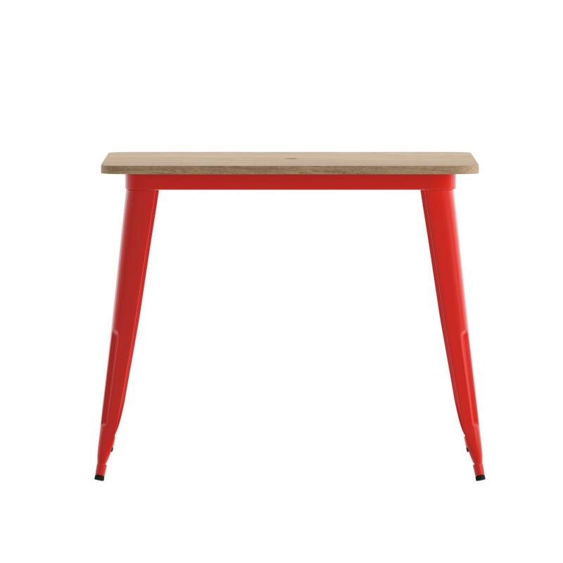 36" SQ Commercial Poly Resin Restaurant Table with Umbrella Hole - 36"W x 36"D x 30"H