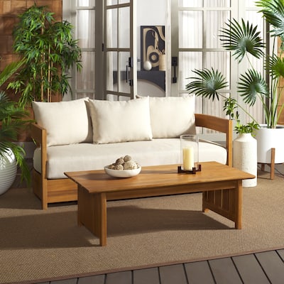 SAFAVIEH Outdoor Living Kento 3-Seater Sofa - 66"W x 29"D x 25"H