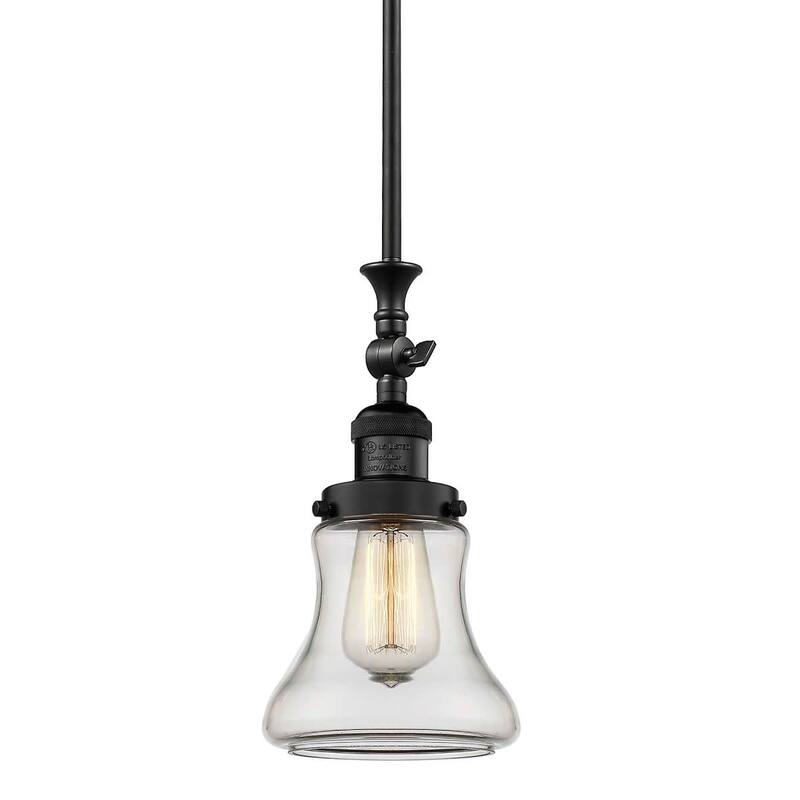 Innovations Lighting Bellmont 7" Wide Mini Pendant - Matte Black / Clear