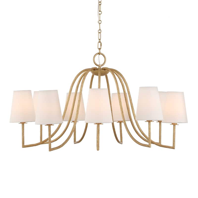 Uttermost Seville 9 Light Gold Chandelier - 42"W x 42"D x 21.625"H