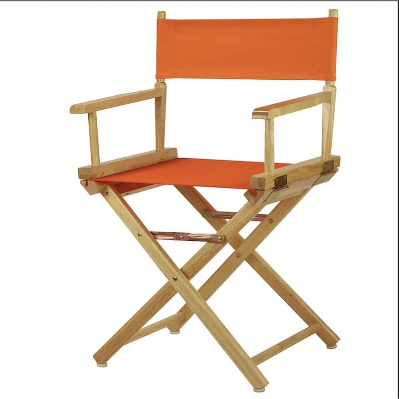 Natural Frame 18-inch Director's Chair - Tangerine