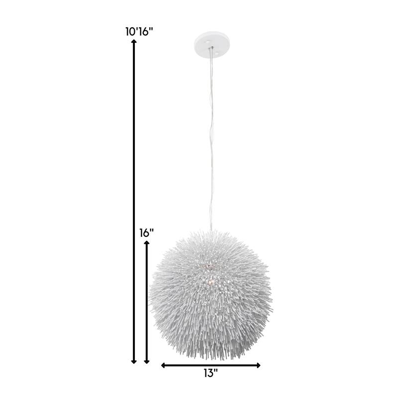 Varaluz White Urchin Pendant