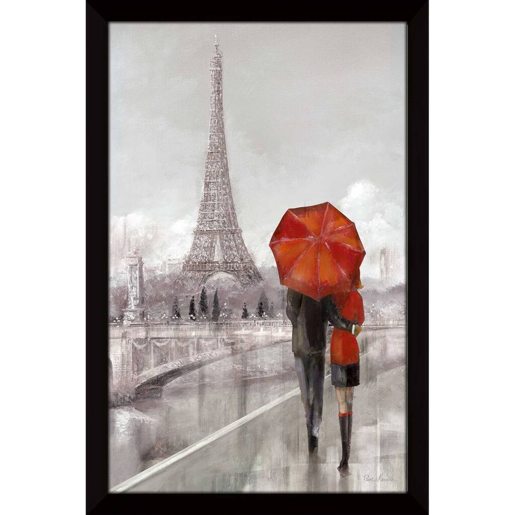 "Modern Couple In Paris" by Ruane Manning Print on Acrylic