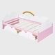 preview thumbnail 3 of 8, Twin Size Bed with Clouds and Rainbow Decor