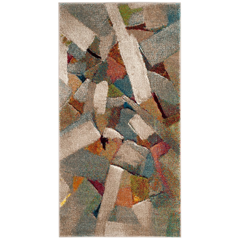 SAFAVIEH Porcello Gennady Mid-Century Modern Abstract Rug - 2'3" x 4' - Grey/Multi