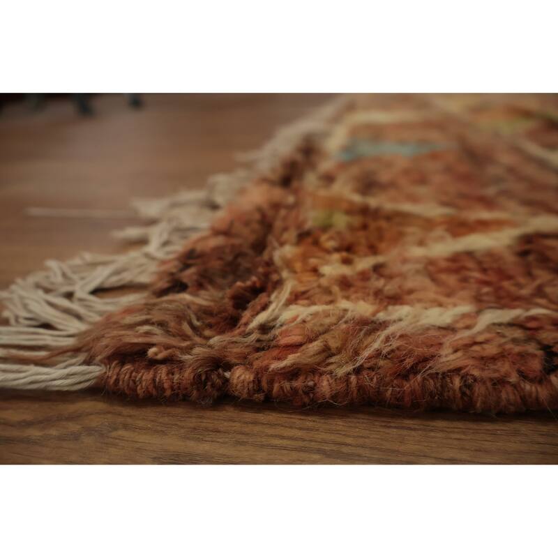 Hand Knotted Oriental 100% Wool Carpet Modern Tribal Oranges & Rust Moroccan Area Rug - 16' 4'' X 13' 3''