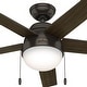 preview thumbnail 5 of 10, Hunter 52" Anslee Ceiling Fan with LED Light and Pull Chain, Modern, Transitional