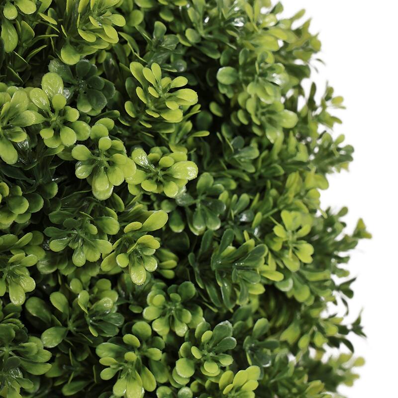 55cm Artificial Topiary Boxwood Ball Trees for Outdoor Front Porch, UV Resistant Faux Shrubs, 2pcs/set