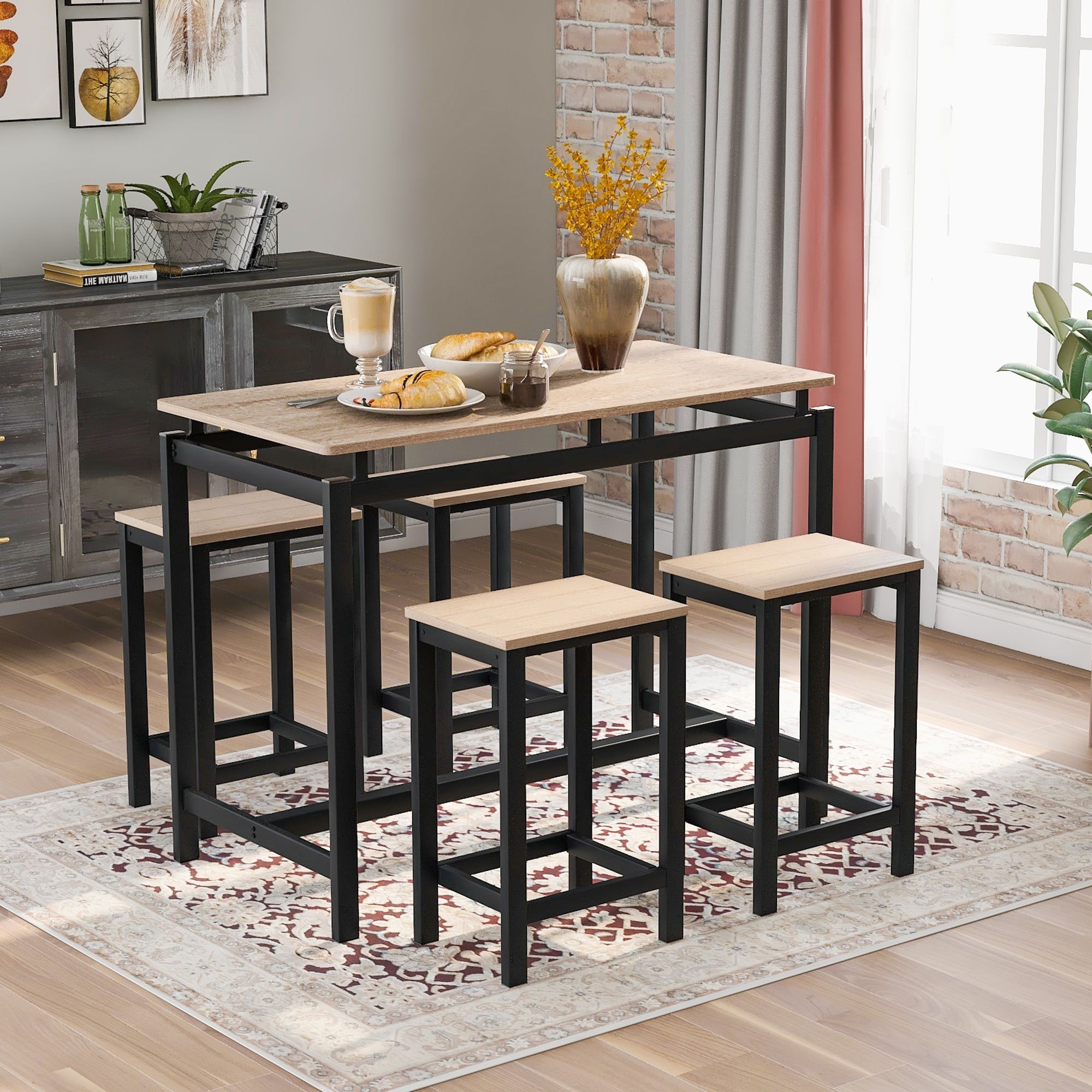 Tall table with 4 hot sale chairs