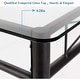 preview thumbnail 20 of 69, VECELO Modern 3/5-piece Dining Set Tempered Glass Top and Wood Top, Steel Dining Table and Chair Set of 2/4