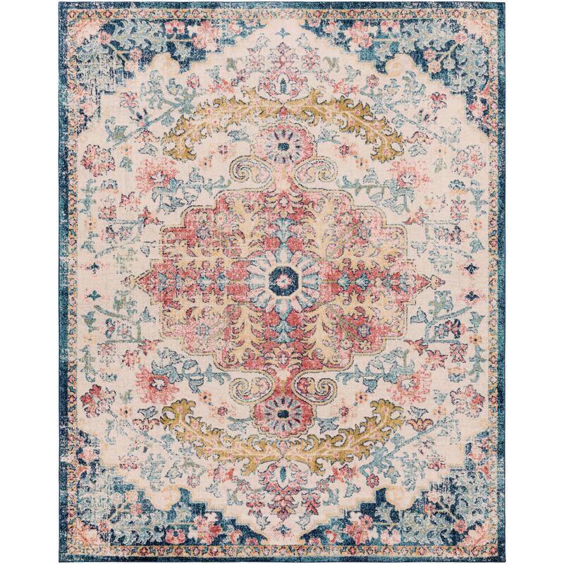 Livabliss Addie Boho Persian Medallion Area Rug