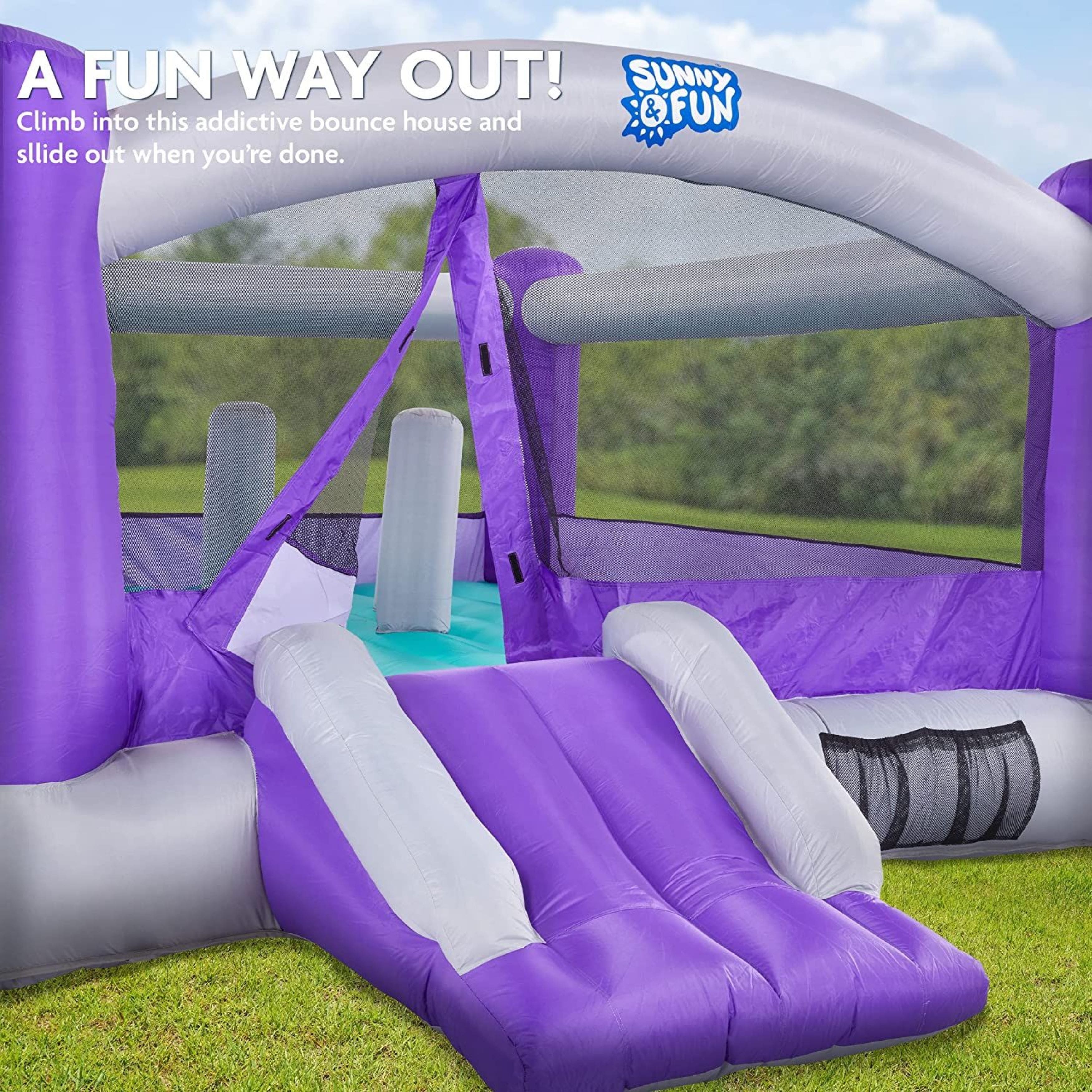 Sunny & Fun Giant Bounce House, Bouncy House for Kids with Air Pump