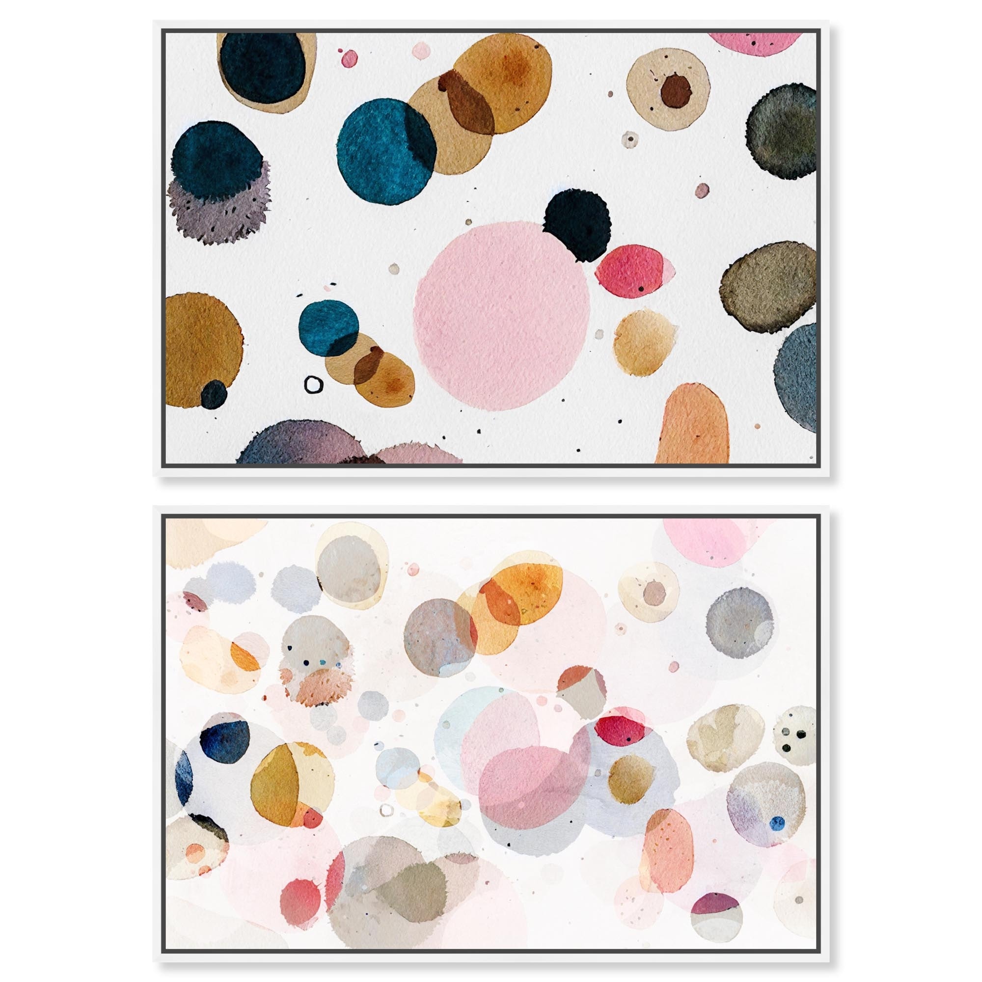 Blush Boho Minimalist Bathroom Art Set of 2 Canvas Print by Art Remedy