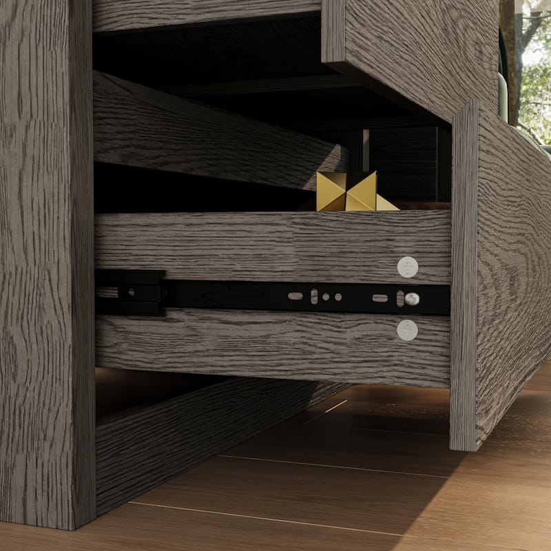 3 - Drawer Wooden Nightstand with Card - Swipe Lock: Secure Storage, Multi - Layer Organization
