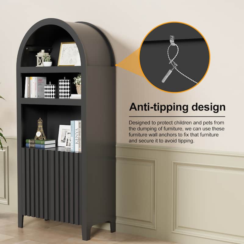 Arch Bookshelf Multi-Purpose Shelf for Living Room Kitchen