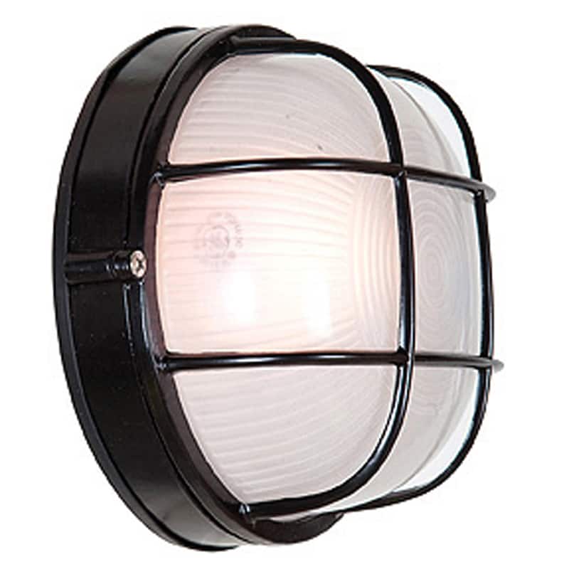 Access Lighting Nauticis Dual Mount - Round 10" Wet Location Bulkhead - Frosted Glass Shade - Black