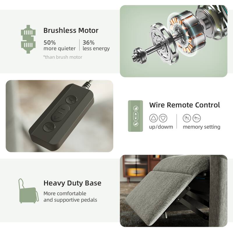 Padded Space-Saving Design for Living Room - Light Grey