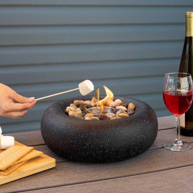 Pure Garden Bioethanol or Rubbing Alcohol Smokeless Tabletop Fire Pit - Multi