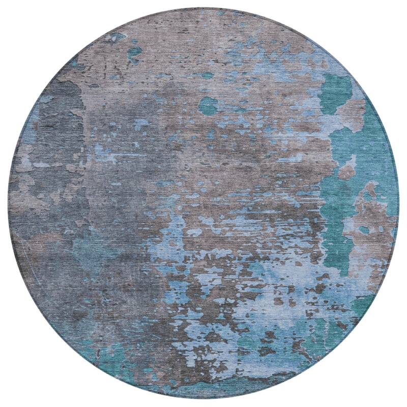HomeRoots Abstract Transitional Rectangle Outdoor Rug