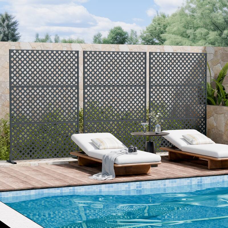 Outdoor Rectangle Privacy Screens Metal Screen Fence Panel