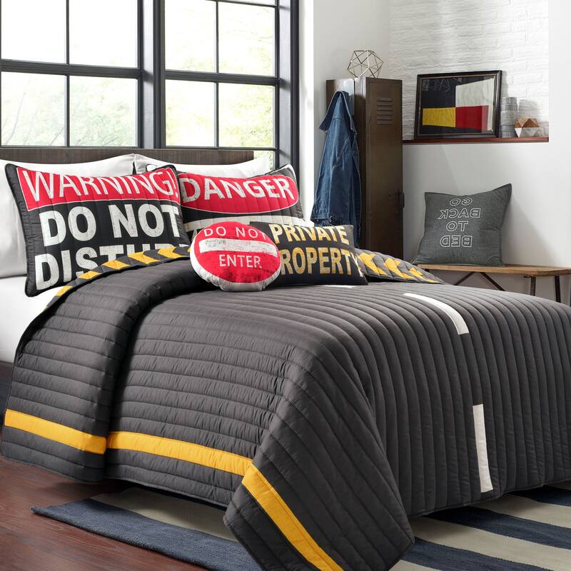 Lush Decor Highway Reversible Quilt Set
