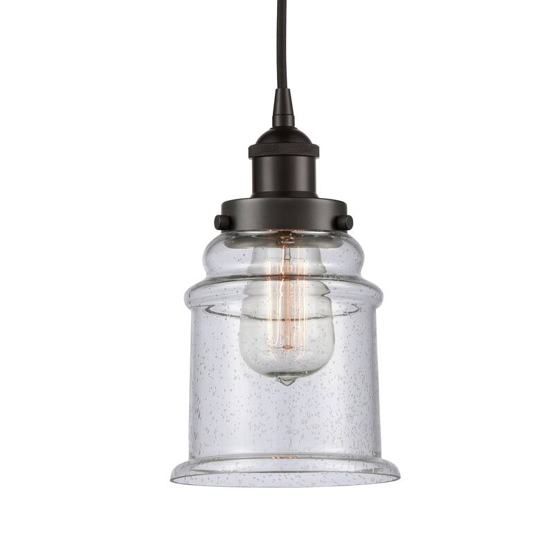 Innovations Lighting 616-1PH-11-6 Canton Pendant Canton 6" Wide Mini - Oil Rubbed Bronze / Seedy