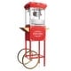 preview thumbnail 9 of 13, Vintage Style Popcorn Machine Popper with Cart and 4oz Kettle Red