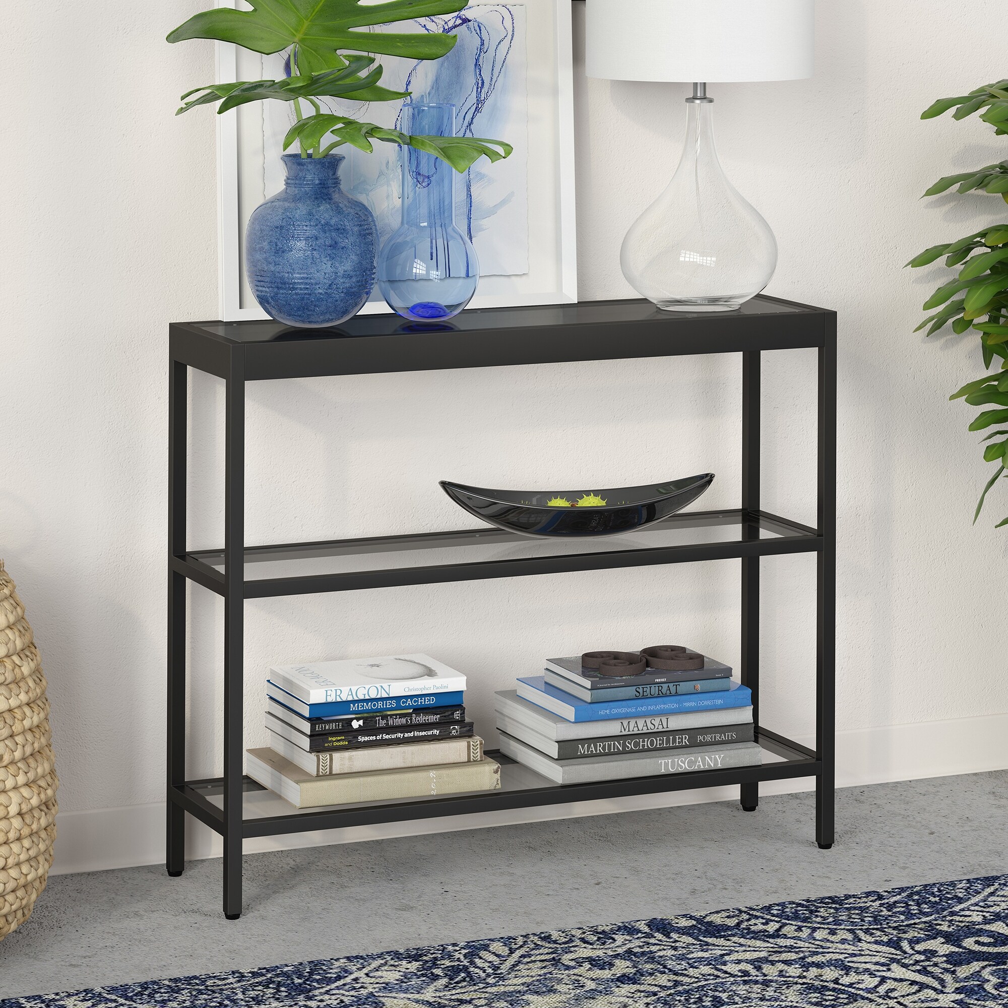 Shop Alexis 3 Shelf Short Console Table Overstock 28891331 Silver