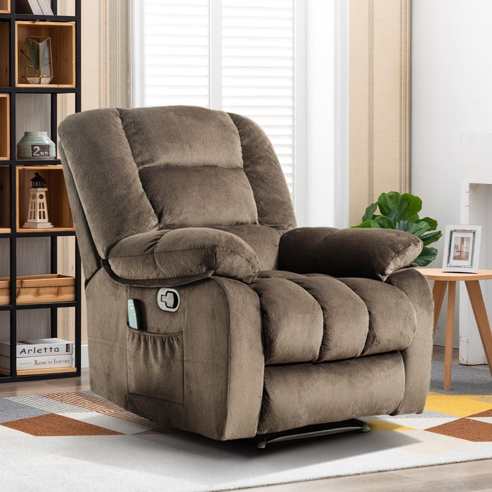 Massage and Manual Recliner Chair with Convenient pocket