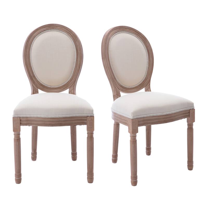 Mieres French Vintage Upholstered Dining Chair, Side Chair(Set of 2)