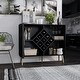 preview thumbnail 2 of 6, Carson Carrington Lesund Modern Black 4-shelf Buffet