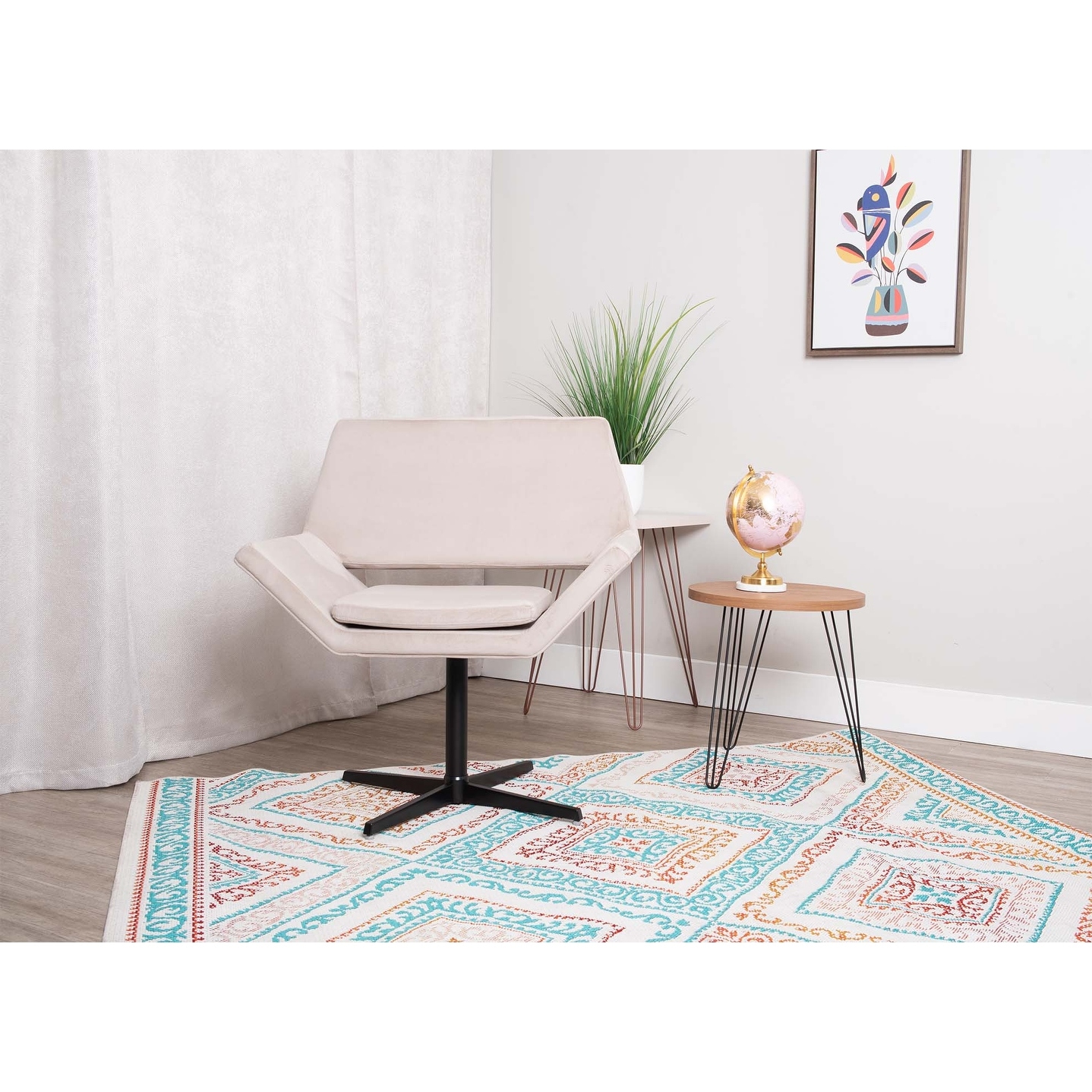 Greige accent on sale chair