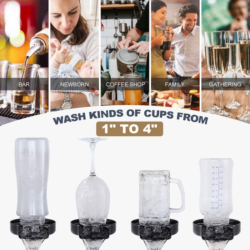 Metal Glass Rinser for Kitchen Sink