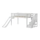 preview thumbnail 59 of 62, Max and Lily Classic Twin Low Loft with Stairs, Easy Slide and Curtain