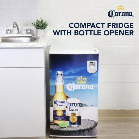 Corona Compact Fridge with Bottle Opener, 3.2 Cu ft (90 L)