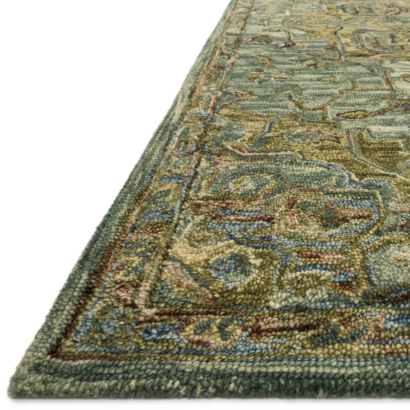 Alexander Home Madeline Hand-hooked Wool Medallion Area Rug