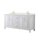 Option White / Giotto Quartz Top / Brushed Gold Hardware