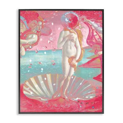 Stupell Chromatic Disco Venus & Clamshell Framed Giclee Art Design By Lil' Rue