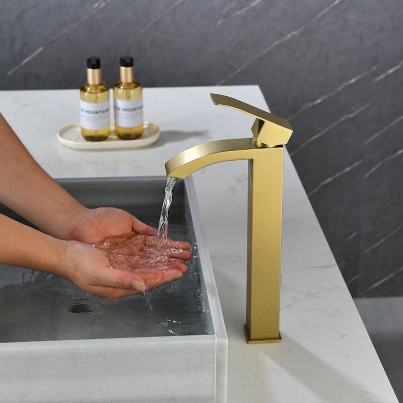 Single Handle Deck Mount Bathroom Faucet - 3"13"