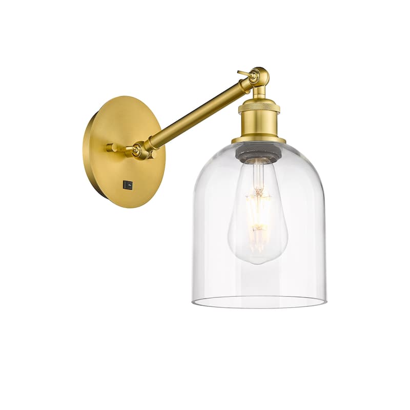 Innovations Lighting 317-1W-10-6 Bella Sconce Bella 10" Tall Wall - Satin Gold / Clear