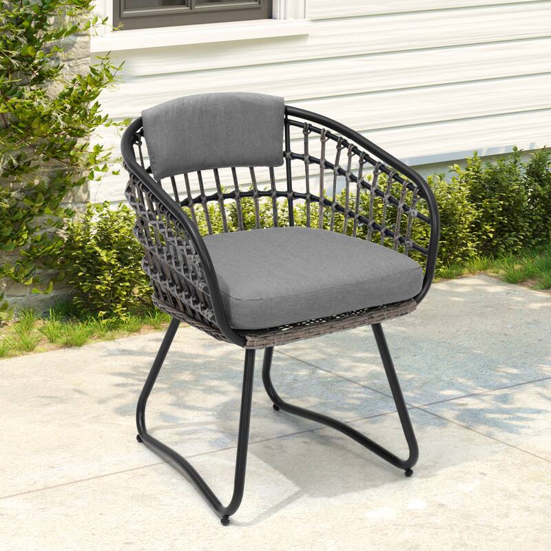 9 Piece Patio Dining Set Aluminum Dining Table with Umbrella Hole and Chairs