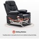 preview thumbnail 7 of 23, MCombo Manual Glider Rocker Recliner Chair with USB Ports, Faux Leather 8002