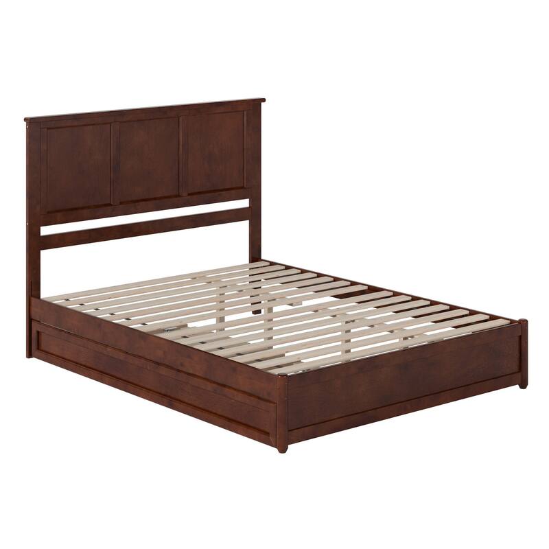 Felicity Platform Bed with Panel Footboard and Twin XL Trundle