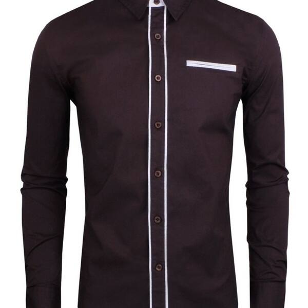 Shop Fashion Men S Long Sleeve Dress Shirts British Style Men S