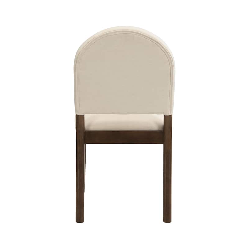 Christopher Knight Home - Mid-Century Upholstered Armless Dining Side Chairs with Rubber Wood Frame (Set of 2)