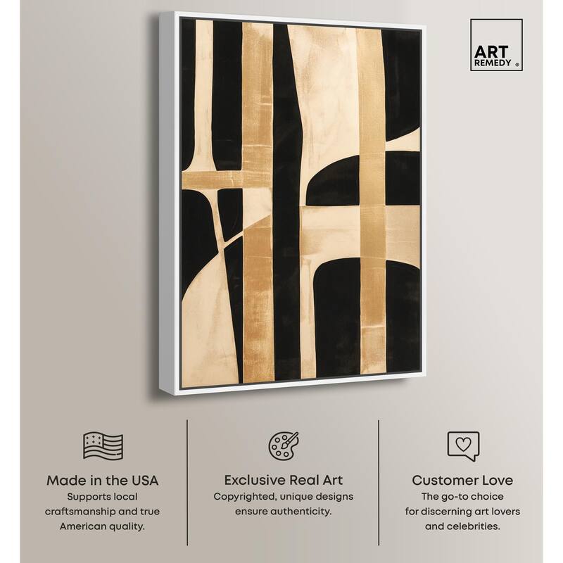 Noir and Gold I Canvas by Art Remedy
